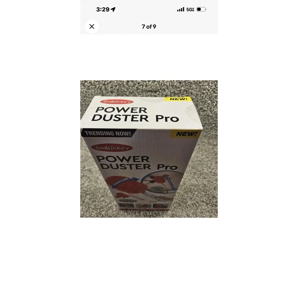 Motorized Power Duster Pro New-Dusting & Cleaning W/2 Duster Heads & Extension